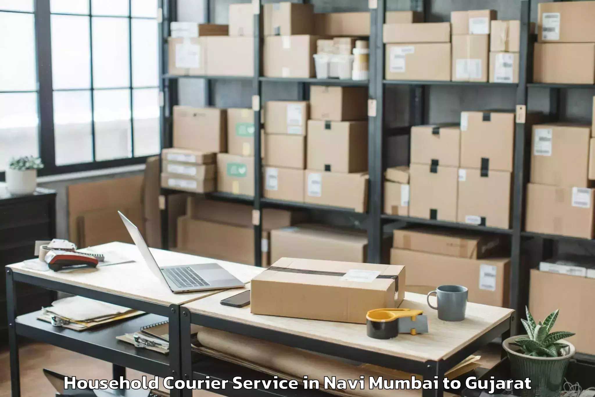 Leading Navi Mumbai to Surendranagar Household Courier Provider